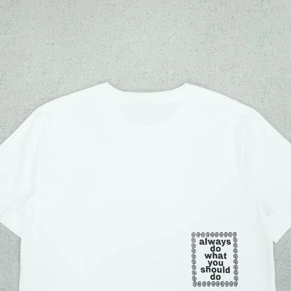 Always White Graphic Short Sleeve T Shirt